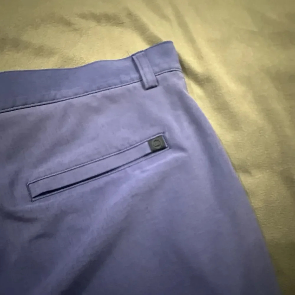 Peter Millar Chino Shorts Mens 40 Blue Wicking Casual Stretch Crown Golf Hiking